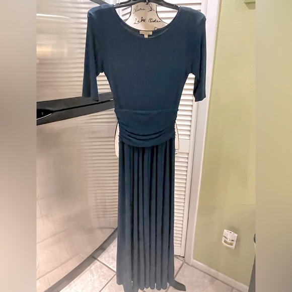 Bordeaux Anthropologie Short Sleeve Cinch Waist Lightweight Sweater Maxi S/P SP - Picture 16 of 16